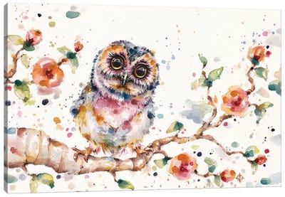 Yep, Cute Is My Middle Name Canvas Art Print - Owl Art