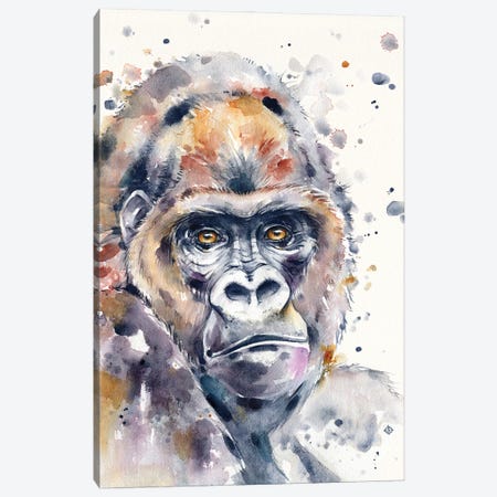 A World Away (Gorilla) Canvas Print #SIL75} by Sillier Than Sally Canvas Print