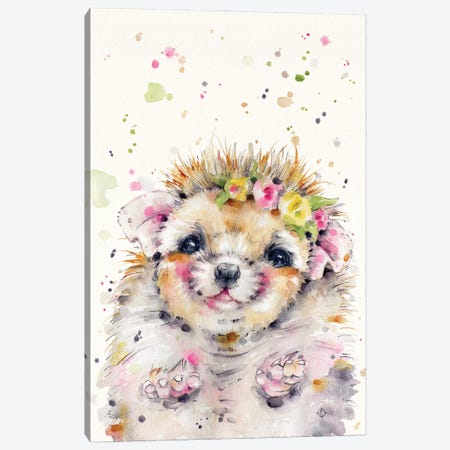 Little Hedgehog Canvas Print #SIL79} by Sillier Than Sally Canvas Artwork
