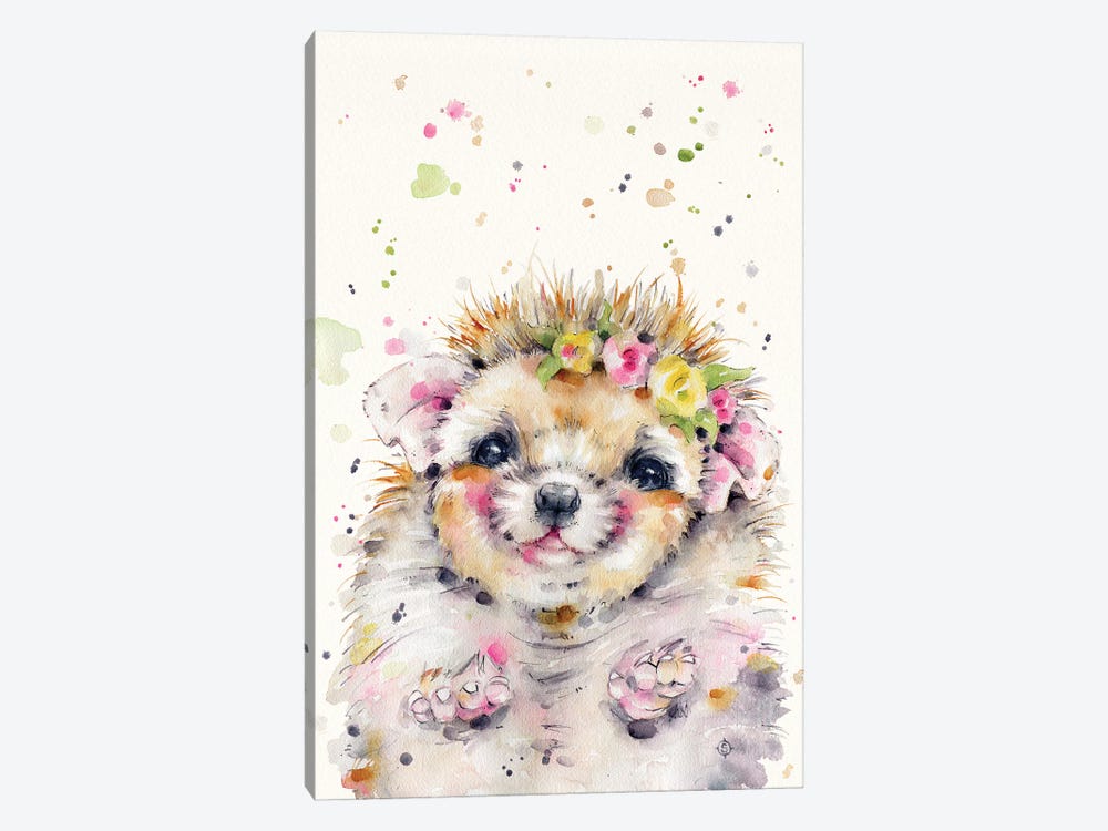 Little Hedgehog by Sillier Than Sally 1-piece Art Print