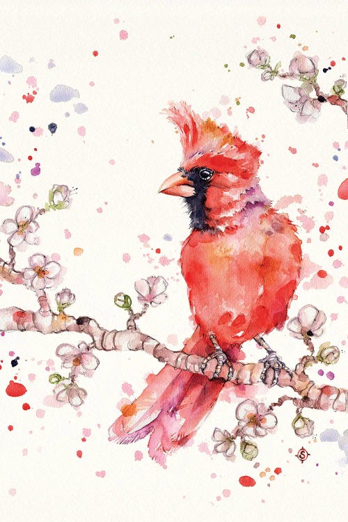 A Change In Seasons (Cardinal Bird) by Sillier Than Sally wall art