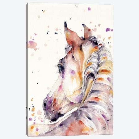 Strength & Softness (Horse) Canvas Print #SIL81} by Sillier Than Sally Art Print