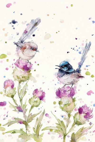 Love Birds: Yes Darling I See You There (Fairy Wrens) by Sillier Than Sally