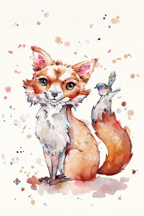 Sweet Fox by Sillier Than Sally wall art