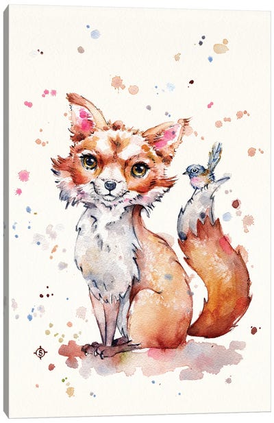 Sweet Fox Canvas Art Print