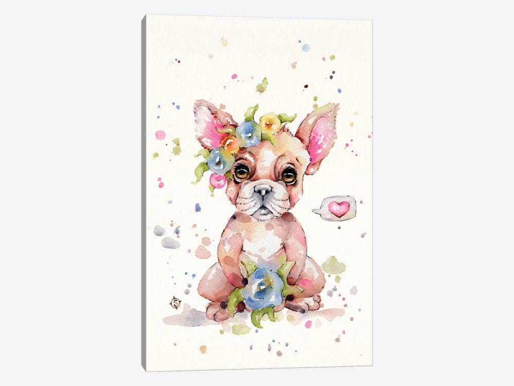 Sweet Frenchie 1-piece Canvas Print