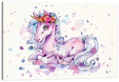 Sweet Unicorn Canvas Art Print