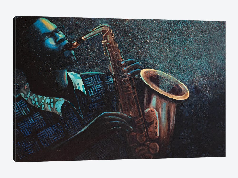 Jazz Man by Carol A. Simmons 1-piece Canvas Artwork