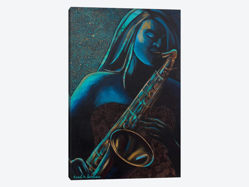 Lady Blue by Carol A. Simmons 1-piece Canvas Print