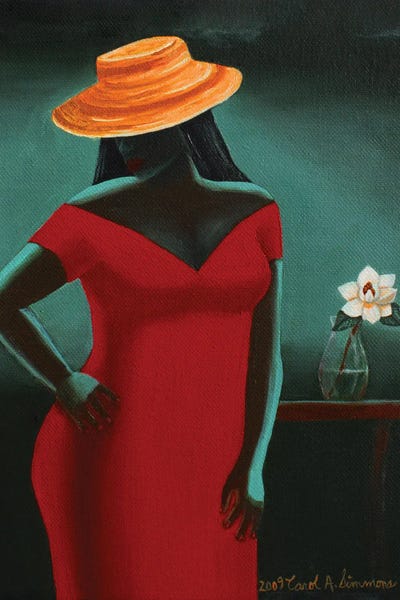 Magnolias: Sweetgrass Hat And Magnolia XXI by Carol A. Simmons
