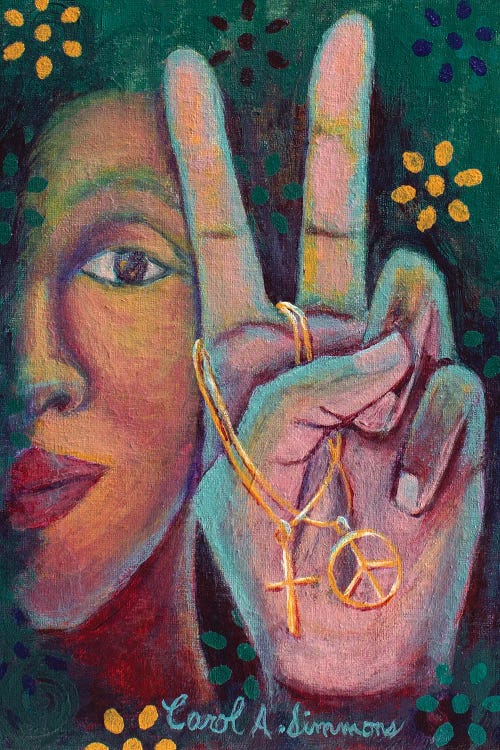 Peace And Blessings by Carol A. Simmons wall art