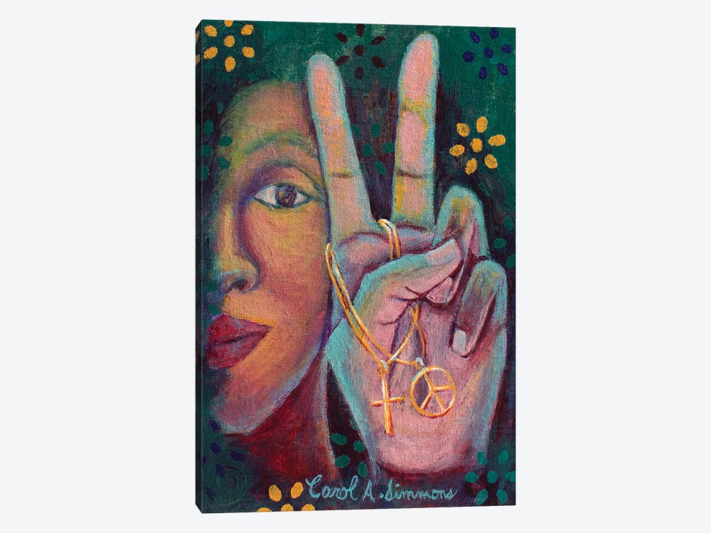 Peace And Blessings by Carol A. Simmons 1-piece Canvas Artwork