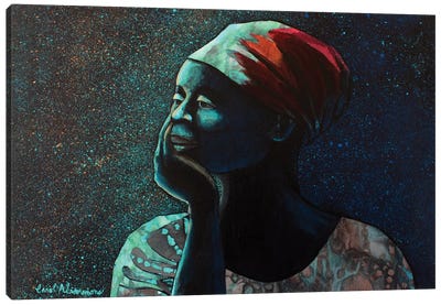 Waiting Canvas Art Print - Contemporary Portraiture by Black Artists
