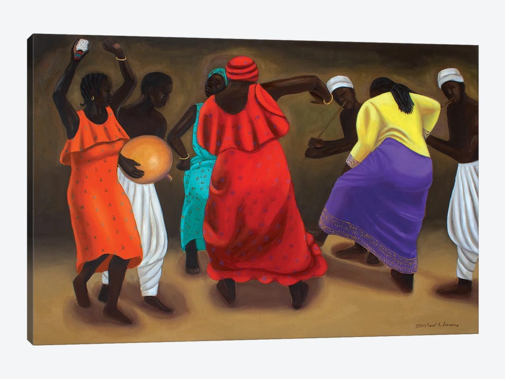 African Dancers by Carol A. Simmons 1-piece Canvas Art Print