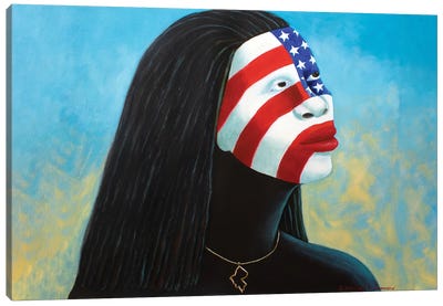 I Too Am American Canvas Art Print - Flag Art
