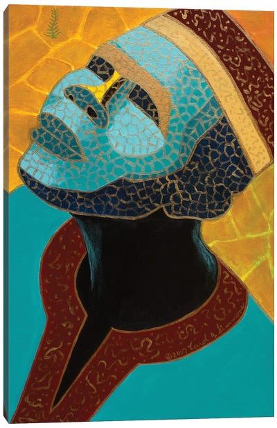 Mosaic IX Faith Canvas Art Print - Contemporary Portraiture by Black Artists