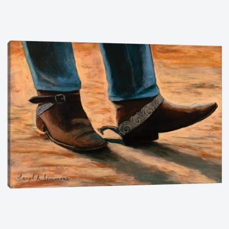 Cowboy Boots Canvas Print #SIO7} by Carol A. Simmons Canvas Print