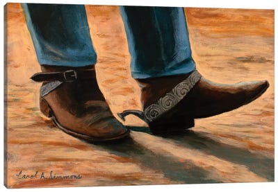 Cowboy Boots Canvas Art Print - Carol A. Simmons