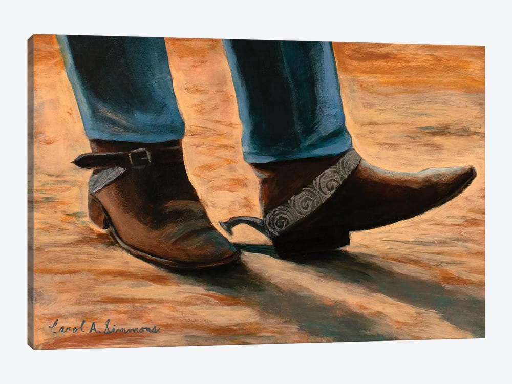 Cowboy Boots by Carol A. Simmons 1-piece Canvas Print