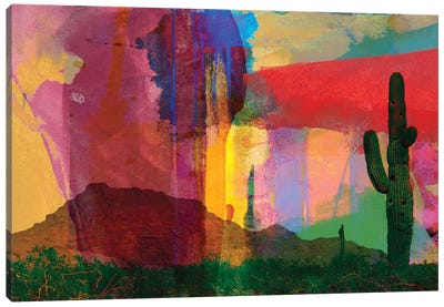 Mesa Abstract Canvas Art Print - Abstract Landscapes Art
