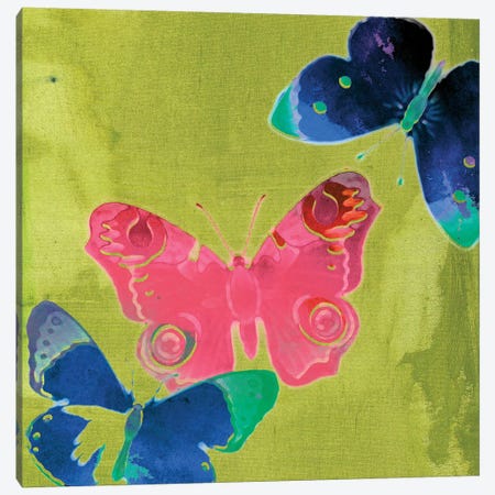 Saturated Butterflies II Canvas Print #SIS53} by Sisa Jasper Art Print