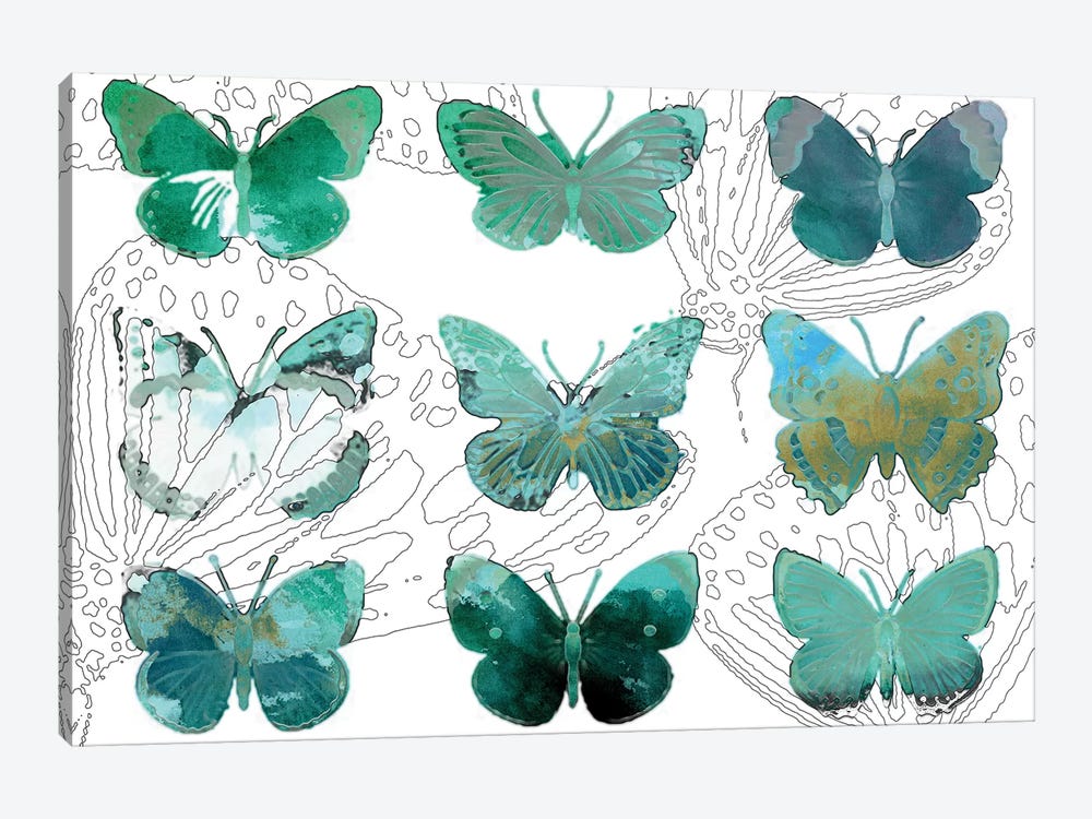 Layered Butterflies I by Sisa Jasper 1-piece Art Print