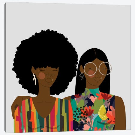 Sisters Canvas Print #SIT21} by sheisthisdesigns Art Print