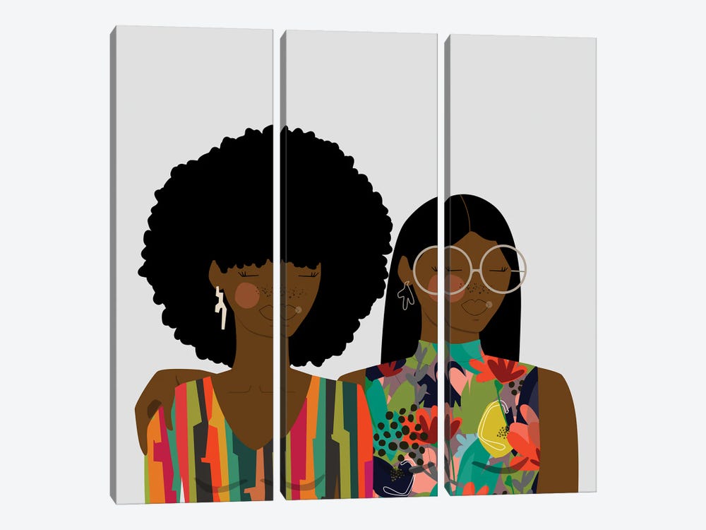 Sisters by sheisthisdesigns 3-piece Canvas Artwork
