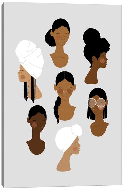 Shades Of Beauty II Canvas Art Print - Black Lives Matter Art