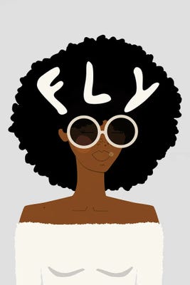 FLY GIRL Art Print by sheisthisdesigns | iCanvas