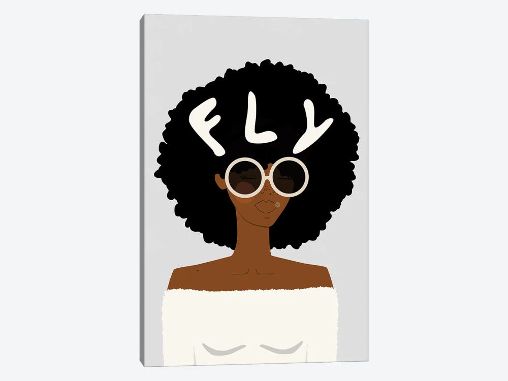FLY GIRL by sheisthisdesigns 1-piece Canvas Artwork