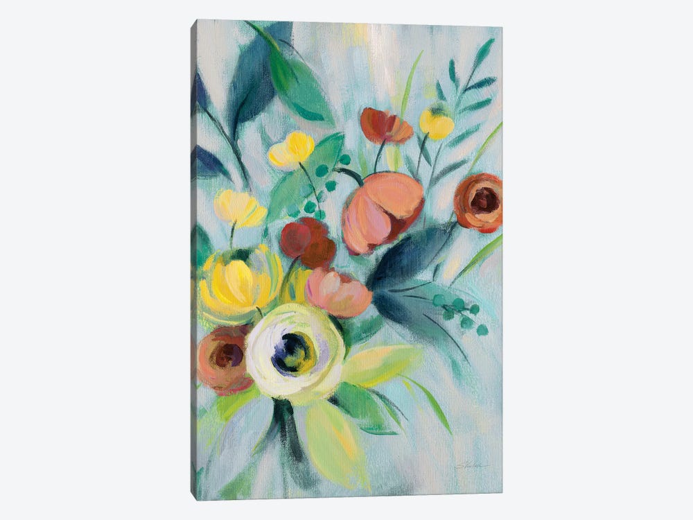 Colorful Elegant Floral I by Silvia Vassileva 1-piece Canvas Wall Art
