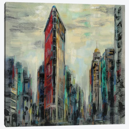 Manhattan Flatiron Building Canvas Print #SIV110} by Silvia Vassileva Canvas Wall Art
