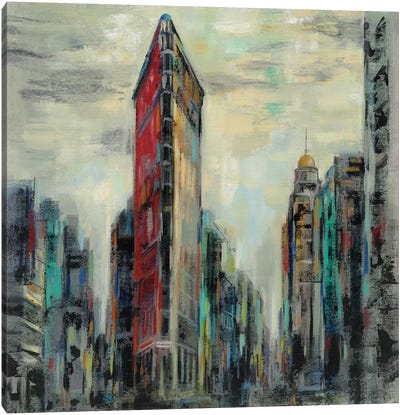 Manhattan Flatiron Building Canvas Art Print - Famous Buildings & Towers