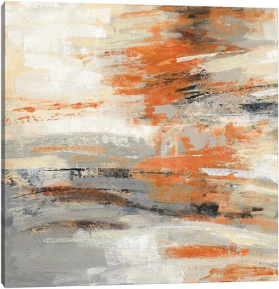 Golden Dust Crop Orange Canvas Art Print - Best Selling Abstracts