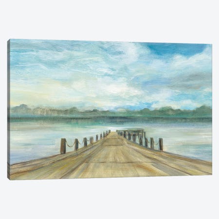 Lake Pier Canvas Print #SIV128} by Silvia Vassileva Canvas Print