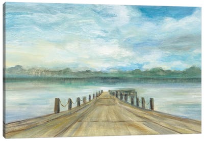 Lake Pier Canvas Art Print - Nautical Art