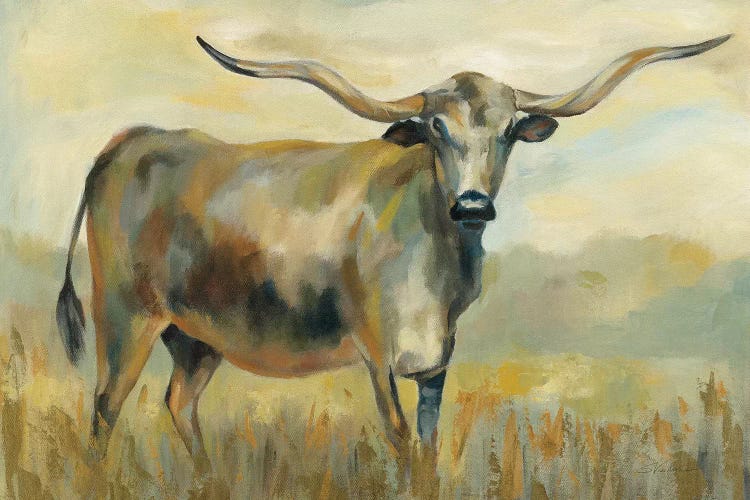 Longhorn Cow by Silvia Vassileva wall art
