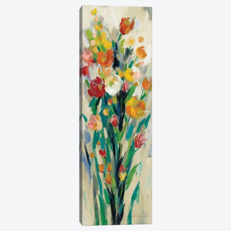 Tall Bright Flowers Cream II Canvas Print #SIV154} by Silvia Vassileva Canvas Print