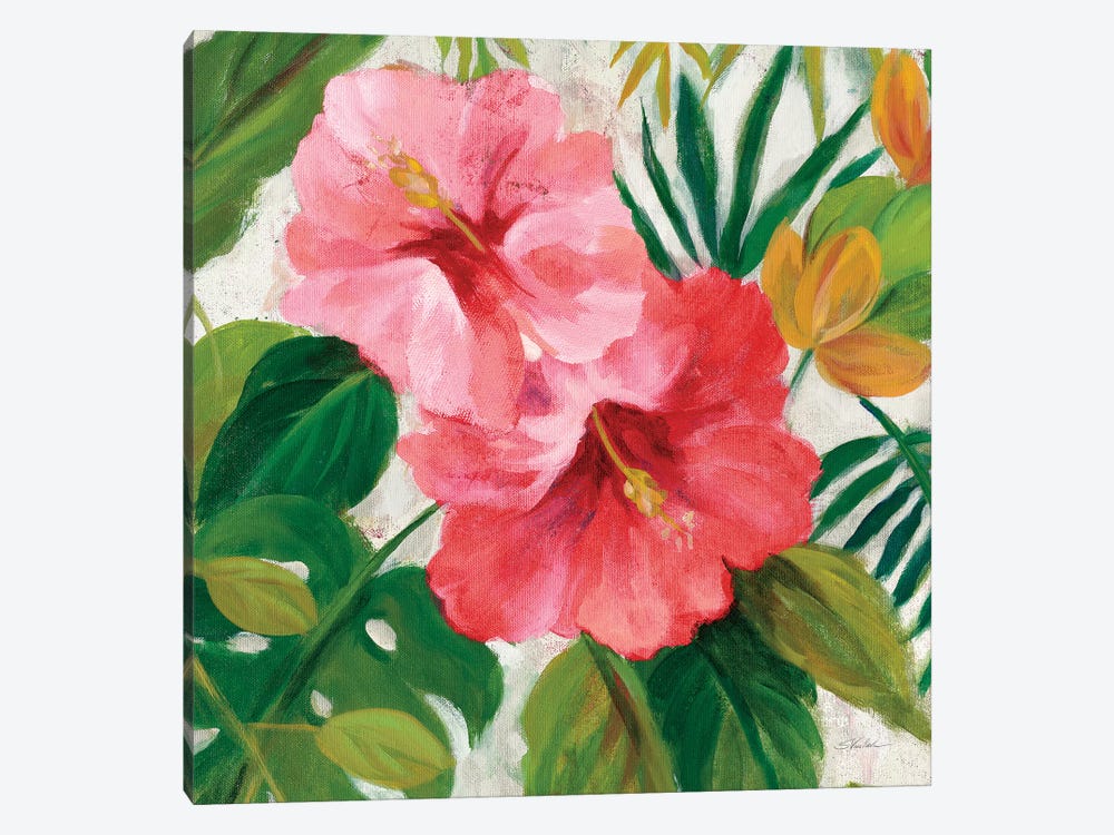 Tropical Jewels I v2 Pink Crop by Silvia Vassileva 1-piece Canvas Print
