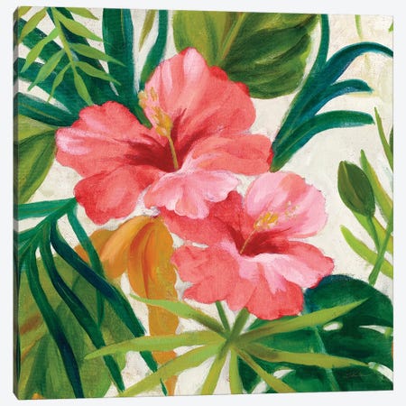 Tropical Jewels II v2 Pink Crop Canvas Print #SIV156} by Silvia Vassileva Art Print