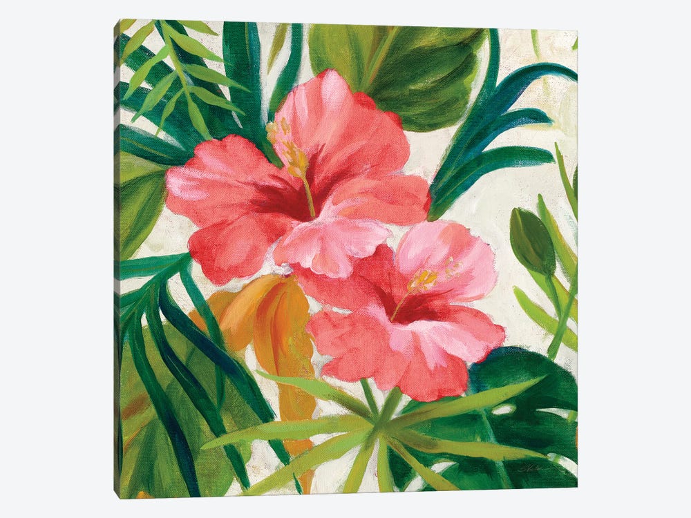 Tropical Jewels II v2 Pink Crop 1-piece Canvas Artwork
