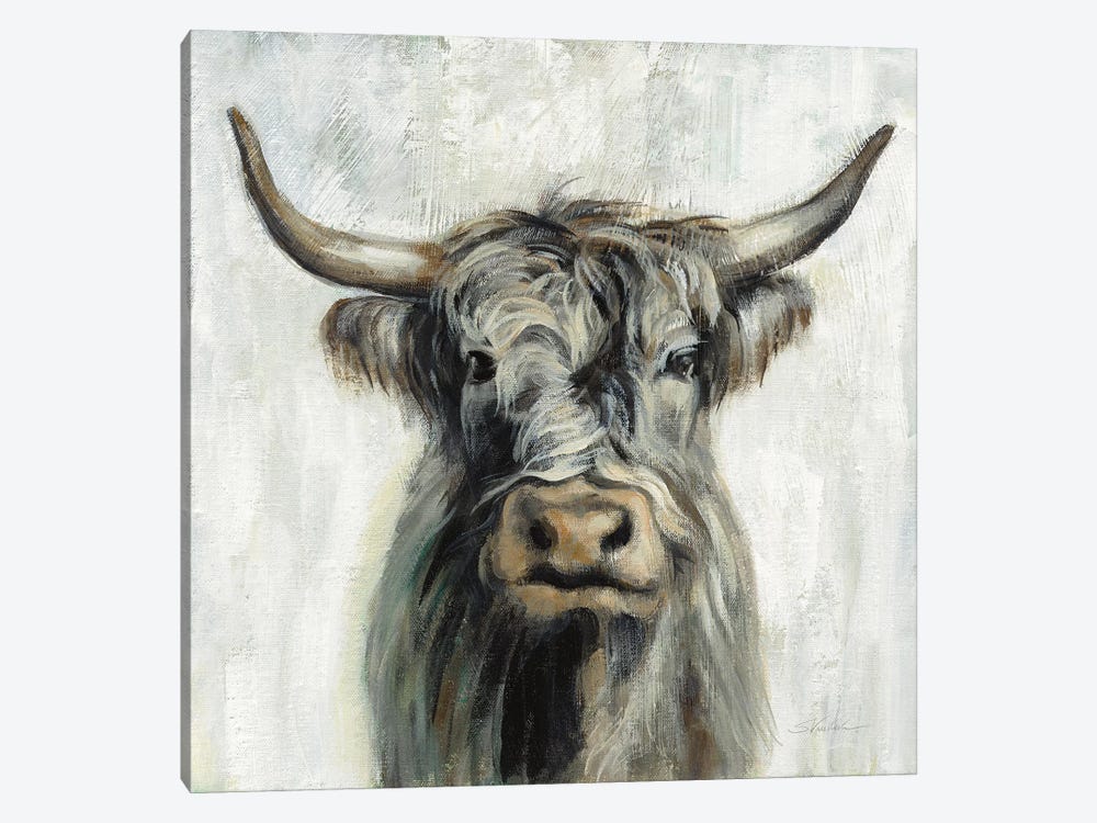 Highland Cow by Silvia Vassileva 1-piece Canvas Art
