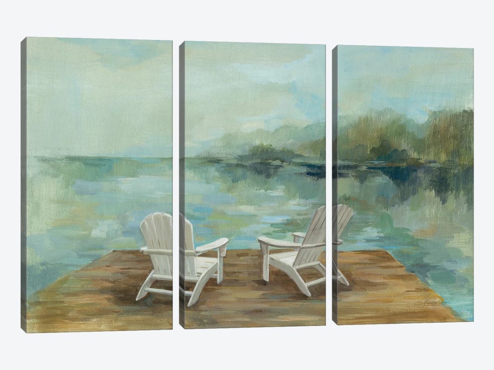 Lakeside Retreat I no Wood by Silvia Vassileva 3-piece Canvas Artwork