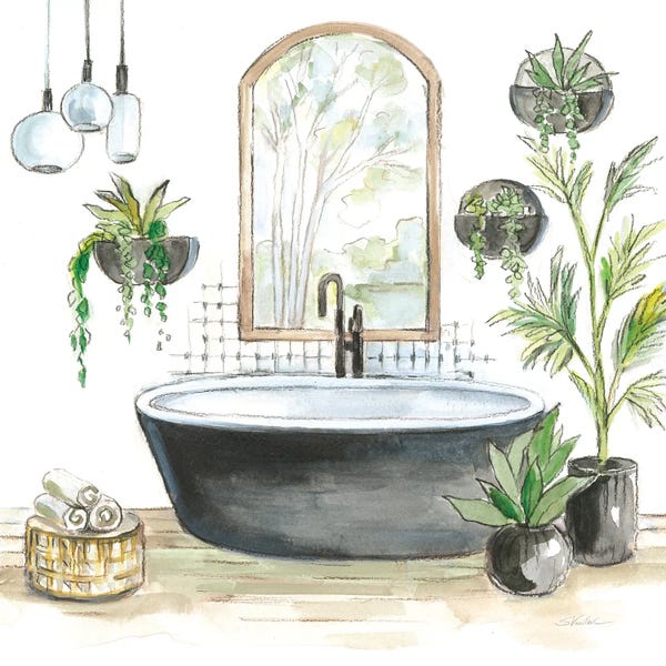 Interiors: Black Bathtub II by Silvia Vassileva