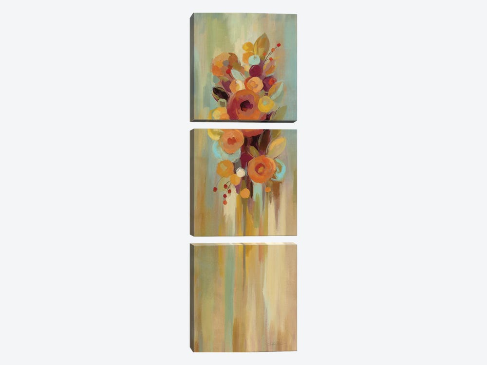 Tall Autumn Flowers I by Silvia Vassileva 3-piece Canvas Wall Art