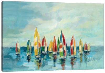 Regatta Canvas Art Print - By Water