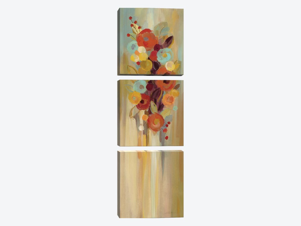 Tall Autumn Flowers II by Silvia Vassileva 3-piece Canvas Art