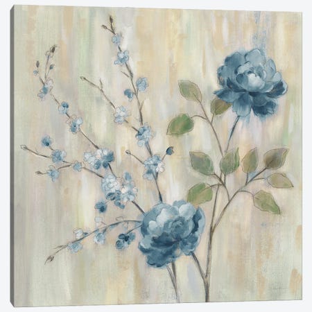 Contemporary Chinoiserie Blue Canvas Print #SIV231} by Silvia Vassileva Art Print