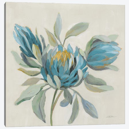 Field Floral I Blue Canvas Print #SIV233} by Silvia Vassileva Canvas Print